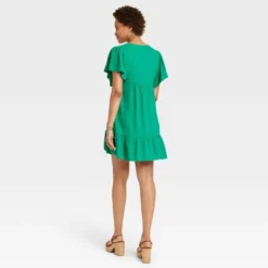 Women's Ruffle Short Sleeve A-Line Dress - Knox Rose™