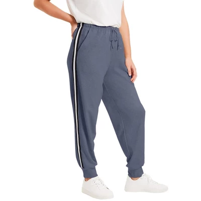 June + Vie By Roaman's Women’s Plus Size French Terry Jogger 9 June + Vie By Roaman's Women’s Plus Size French Terry Jogger - Image 7
