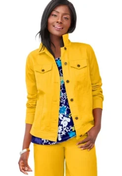 Jessica London Women’s Plus Size Classic Cotton Denim Jacket 27 Jessica London Women’s Plus Size Classic Cotton Denim Jacket -Dresses City Shop GUEST af355617 f4fd 4879 b4fd 5c541c1db60d