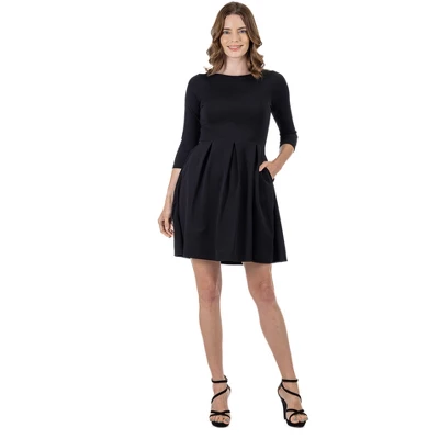 Perfect Fit And Flare Pocket Womens Dress 5 Perfect Fit And Flare Pocket Womens Dress - Image 3