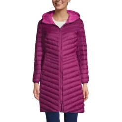 Lands' End Women's Ultralight Packable Long Down Coat -Dresses City Shop GUEST b078f06e 336e 4419 8d21 9c63e1cac4a2