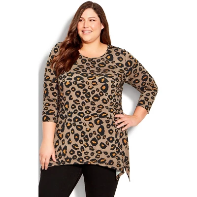 Women's Plus Size Cosmic Print Tunic - Animal | EVANS 8 Women's Plus Size Cosmic Print Tunic - Animal | EVANS - Image 6