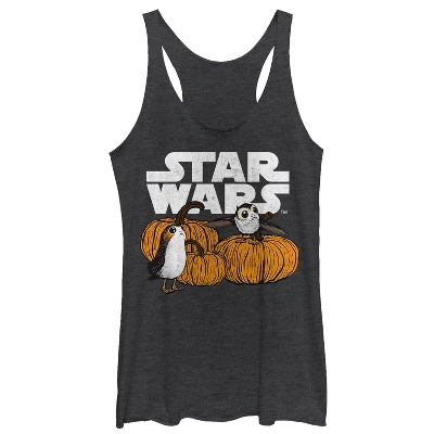 Women's Star Wars The Last Jedi Happy Halloween Porg Logo Racerback Tank Top 4 Women's Star Wars The Last Jedi Happy Halloween Porg Logo Racerback Tank Top - Image 2