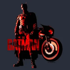 DC COMICS Junior's The Batman Red Batcycle Festival Muscle Tee