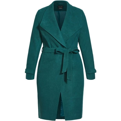Women's Plus Size So Chic Coat - Alpine | CITY CHIC 4 Women's Plus Size So Chic Coat - Alpine | CITY CHIC - Image 2