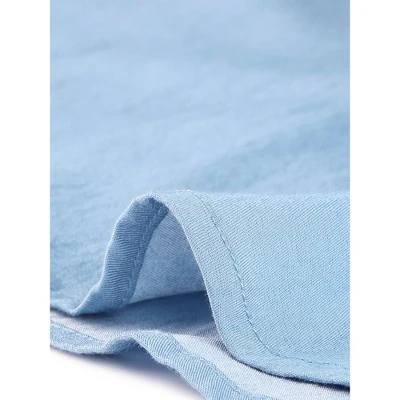 Agnes Orinda Women's Plus Size Chambray Work Roll Sleeves Buttons Down Shirts 7 Agnes Orinda Women's Plus Size Chambray Work Roll Sleeves Buttons Down Shirts - Image 5