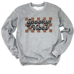 Simply Sage Market Women's Graphic Sweatshirt Checkered Spooky Vibes 9 Simply Sage Market Women's Graphic Sweatshirt Checkered Spooky Vibes -Dresses City Shop GUEST ba9ef81c 8865 4434 b3ad df786be8ade0