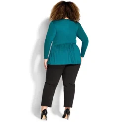 Women's Plus Size Abigail Top - Teal | AVENUE
