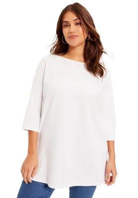 June + Vie By Roaman's Women’s Plus Size Boatneck One + Only Tunic 3 June + Vie By Roaman's Women’s Plus Size Boatneck One + Only Tunic