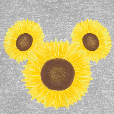 Junior's Mickey & Friends Sunflower Logo T-Shirt 3 Junior's Mickey & Friends Sunflower Logo T-Shirt