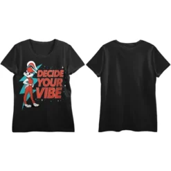 Looney Tunes Lola Bunny Decide Your Vibe Women's Black Graphic Tee -Dresses City Shop GUEST bff63862 d8e6 4917 9e36 0b9dec8470a1