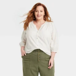 Women's 3/4 Sleeve V-Neck Blouse - Knox Rose™ -Dresses City Shop GUEST c149b834 7060 4647 a376 68815293a062