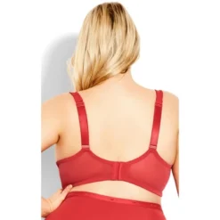 Women's Plus Size Fashion Plunge Bra - Rose Red | AVENUE