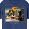Gilmore Girls Luke And Lorelei In Luke's Cafe Screenshot Women's Navy Blue Graphic Short Sleeve Crew Neck Tee