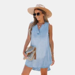 Women's Denim V-Neck Mini Dress - Cupshe 17 Women's Denim V-Neck Mini Dress - Cupshe -Dresses City Shop GUEST c89d885b c19a 4d86 b8d8 d15809b93830
