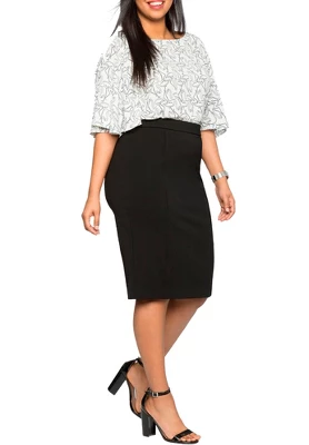 ELOQUII Women’s Plus Size The Ultimate Stretch Suit Pencil Skirt 6 ELOQUII Women’s Plus Size The Ultimate Stretch Suit Pencil Skirt - Image 4