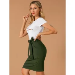 Allegra K Women's Workwear Paperbag Elastic High Waist Cotton Pencil Mini Skirt 11 Allegra K Women's Workwear Paperbag Elastic High Waist Cotton Pencil Mini Skirt -Dresses City Shop GUEST c9a90549 2fc5 454a a132 18acb38be46c