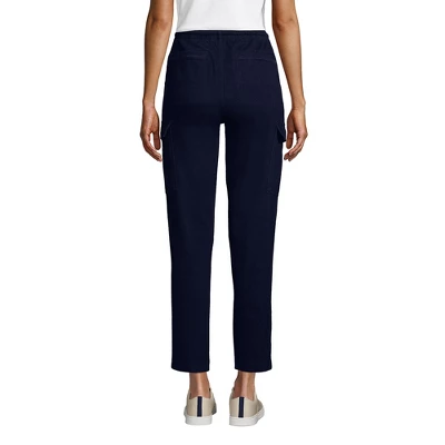 Lands' End Women's Sport Knit Denim High Rise Cargo Ankle Pants 3 Lands' End Women's Sport Knit Denim High Rise Cargo Ankle Pants