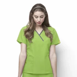 Wink Charlie-Women's Y-Neck Fashion Scrub Top -Dresses City Shop GUEST cdd7c44c f415 4b84 aa47 89b9a437dec1