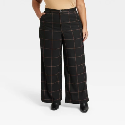 Women's High-Rise Wide Leg Trouser Pants - Ava & Viv™ 5 Women's High-Rise Wide Leg Trouser Pants - Ava & Viv™ - Image 3