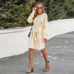 Women's Belted Cream Mini Sweater Dress - Cupshe 12 Women's Belted Cream Mini Sweater Dress - Cupshe -Dresses City Shop GUEST d0526cce c224 42de 82ba c731616512e8