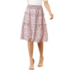 Allegra K Women's Floral Print Smocked Elastic Waist Knee Length Flowy Tiered Ruffle Skirt 23 Allegra K Women's Floral Print Smocked Elastic Waist Knee Length Flowy Tiered Ruffle Skirt -Dresses City Shop GUEST d384e5aa b14d 4bb0 943b 5aa920cffb45