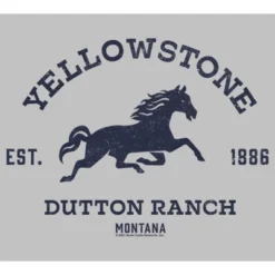 Women's Yellowstone Blue Horse Dutton Ranch Montana Est. 1886 T-Shirt