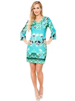 Women's 3/4 Bell Sleeve Miranda Dress - White Mark -Dresses City Shop GUEST d9f664cc b9bc 4a96 a9e6 517454de071c