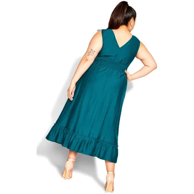 Women's Plus Size Avalina Maxi Dress - Teal | CITY CHIC 3 Women's Plus Size Avalina Maxi Dress - Teal | CITY CHIC