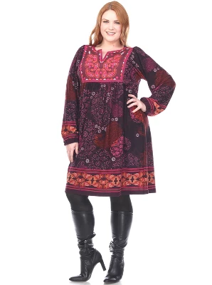 Women's Plus Size Apolline Embroidered Sweater Dress - White Mark 8 Women's Plus Size Apolline Embroidered Sweater Dress - White Mark - Image 6