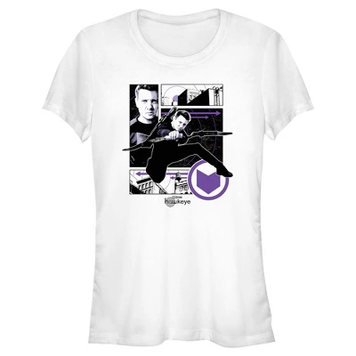 Junior's Marvel Hawkeye Graphic Panel Icon T-Shirt 5 Junior's Marvel Hawkeye Graphic Panel Icon T-Shirt - Image 3