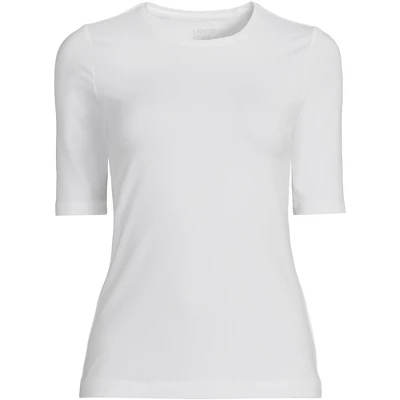 Lands' End Women's Elbow Sleeve Lightweight Jersey Crew Neck Top 5 Lands' End Women's Elbow Sleeve Lightweight Jersey Crew Neck Top - Image 3