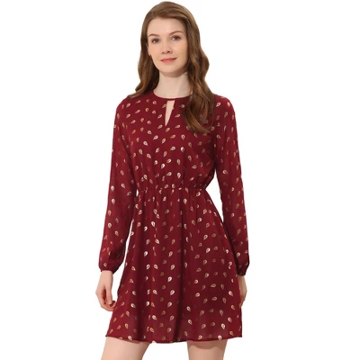 Allegra K Women's Choker V Neck Vintage Flared Gilding Metallic Shiny Star A-Line Dress 22 Allegra K Women's Choker V Neck Vintage Flared Gilding Metallic Shiny Star A-Line Dress - Image 20