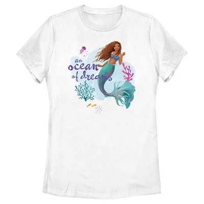 Women's The Little Mermaid Ariel An Ocean Of Dreams Scene T-Shirt 5 Women's The Little Mermaid Ariel An Ocean Of Dreams Scene T-Shirt - Image 3