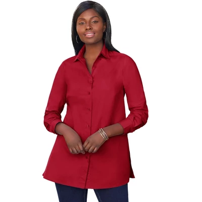 Jessica London Women’s Plus Size Poplin Tunic 14 Jessica London Women’s Plus Size Poplin Tunic - Image 12