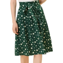 Allegra K Women's Belted Elastic High Waist Vintage A-Line Midi Skirt 21 Allegra K Women's Belted Elastic High Waist Vintage A-Line Midi Skirt -Dresses City Shop GUEST e9a96a4f 0ed5 4fa7 b607 f0bea664fec5