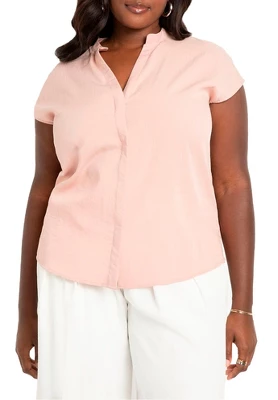 ELOQUII Women’s Plus Size Lightweight Woven Blouse 5 ELOQUII Women’s Plus Size Lightweight Woven Blouse - Image 3