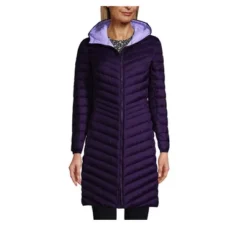 Lands' End Women's Ultralight Packable Long Down Coat -Dresses City Shop GUEST eb418833 47a8 4ad6 9c1c 059b14db4d1b