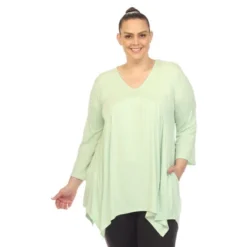 Plus Size Empire Cut V-Neck Tunic Top 19 Plus Size Empire Cut V-Neck Tunic Top -Dresses City Shop GUEST eb799e04 5079 45c8 bf3d ce4db209465c