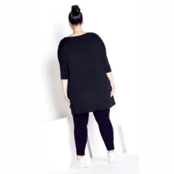 Women's Plus Size Zara Bamboo Tunic - Black | ZIM & ZOE