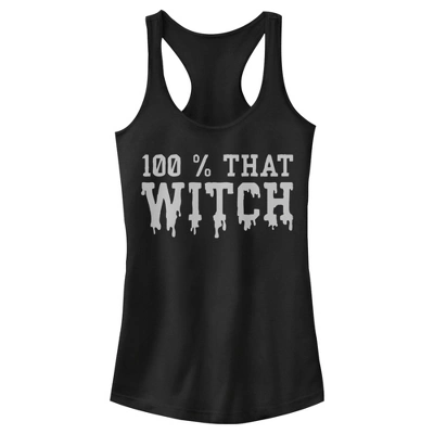 Junior's Lost Gods Halloween 100% That Witch Racerback Tank Top 6 Junior's Lost Gods Halloween 100% That Witch Racerback Tank Top - Image 4