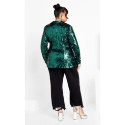 Women's Plus Size Sequin Seduction Jacket - Emerald | CITY CHIC -Dresses City Shop GUEST f33d9c43 4874 4591 b876 e45e54cbb1ac