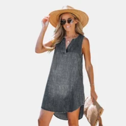 Women's Denim V-Neck Mini Dress - Cupshe 19 Women's Denim V-Neck Mini Dress - Cupshe -Dresses City Shop GUEST f343652c 6253 4402 80d3 d8754c08b0e0