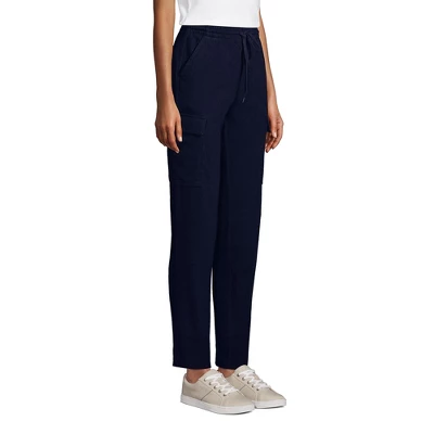 Lands' End Women's Sport Knit Denim High Rise Cargo Ankle Pants 4 Lands' End Women's Sport Knit Denim High Rise Cargo Ankle Pants - Image 2
