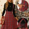 Allegra K Women's Plaid Midi Tartan Pinafore Skirt -Dresses City Shop GUEST f4cde344 1737 4135 b987 727c22fd39ed