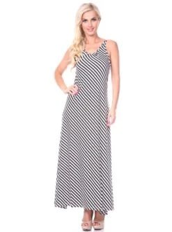 Women's Backless Striped Maxi Dress - White Mark -Dresses City Shop GUEST f52ad6fb 4077 4247 a7d0 b27ee0eced25