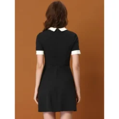 Allegra K Women's Vintage Work Contrast Color Short Sleeve Fit And Flare Dress 10 Allegra K Women's Vintage Work Contrast Color Short Sleeve Fit And Flare Dress -Dresses City Shop GUEST f65e3cf6 d406 49c1 af8c 3ae106abd479