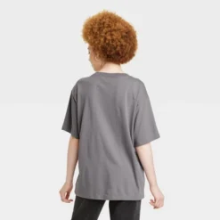 Women's Rock N Roll Short Sleeve Oversized Graphic T-Shirt - Gray