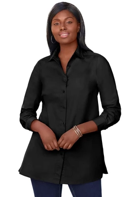 Jessica London Women’s Plus Size Poplin Tunic 4 Jessica London Women’s Plus Size Poplin Tunic - Image 2
