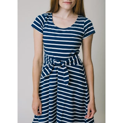 Hope & Henry Women's Organic Cotton Tie-Waist Knit Dress 3 Hope & Henry Women's Organic Cotton Tie-Waist Knit Dress